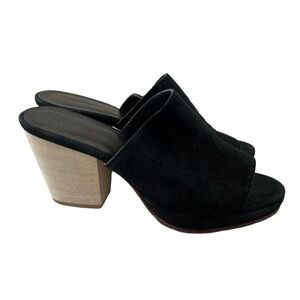 Creatures Of Comfort Black Suede Heeled Mules